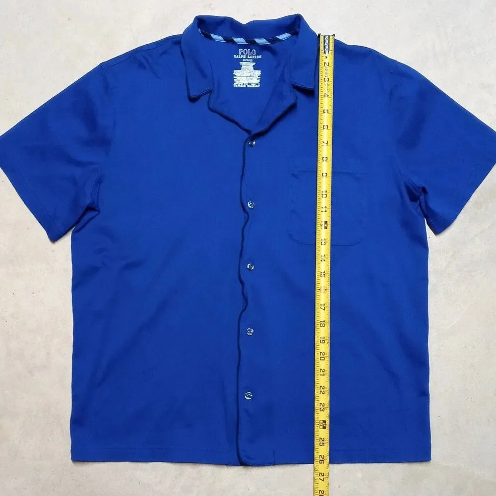 Polo Ralph Lauren Pajama Shirt Size MEDIUM Button PJ Sleepwear Night Top